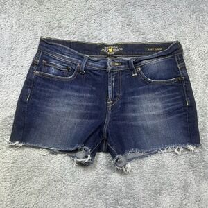 Lucky Brand Cut-Off Jean Shorts Women's 32x3 Blue Denim Easy Rider Style Whisker